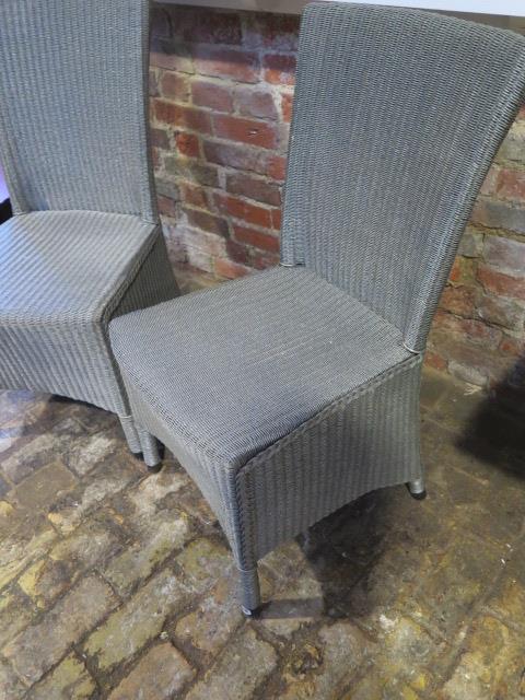 A pair of modern Lloyd Loom Neptune Havana side chairs - Height 95cm some usage wear - retail - Image 2 of 2