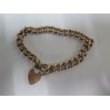 A 9ct yellow gold hollow bracelet approx weight 17 grams - some wear but clasp good