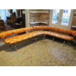 *An Eric Jorgensen pipeline sofa 260cm x 200cm - frame in good condition but needs re upholstering