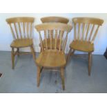 Two pairs of modern kitchen chairs