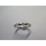 A 9ct white gold diamond Forever ring with three diamonds - total weight 0.15ct, colour H, clarity