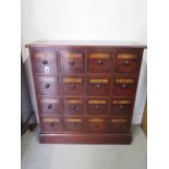 A mahogany 16 drawer Apothecary/chemist chest - made by a local craftsman to a high standard -