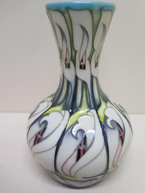 A Moorcroft signed Emma Bossons vase - Height 18cm - good condition