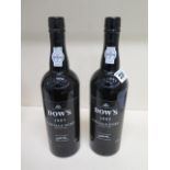 Two bottles of Dow's 1997 vintage port - both seals good