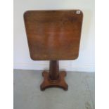 A Victorian tilt top mahogany side table - Height 71cm x 55cm x 55cm