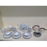 A collection of circa 19th/18th century porcelain tea ware including New Hall, Worcester - some