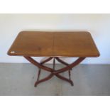 A 19th century mahogany coaching table - Height 72cm x 90cm x 46cm - good colour, has securing