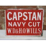 A double sided enamel Will's Gold Flake Cigarettes and Capstan Navy Cut shop advertising sign - 28cm