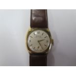 A 9ct yellow gold manual wind Omer wristwatch - 27mm case, in working order, total weight approx