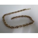 A good Victorian 9ct yellow gold watch chain - Length 49cm, approx weight 45.6 grams - good