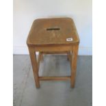 A light oak stool - Height 52cm