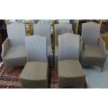 A set of six Vincent Sheppard Lloyd loom weave chairs, four singles and two armchairs, some usage
