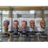 Five Guinness Pocket Pundit sporting figures - Jimmy Hill x 1 John Motson x 2 and John Barnes x