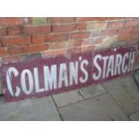 A Colmans Starch enamel sign - 41cm x 158cm - some chipping