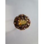 A 9ct yellow gold cluster ring size M - approx weight 5 grams