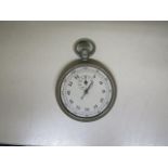 A WWII Air Ministry stopwatch - 50mm case - missing glass, needs attention to works as hands spin