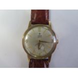 A 9ct yellow gold Tudor Royal manual wind wristwatch - 30mm case - some pitting to dial but running,