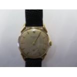 An 18ct late 1940s gold Patek Philippe & Co gents manual wind wristwatch with Somazzi dial and