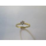 An 18ct yellow gold diamond solitaire ring approx 0.50ct ring size Q - approx weight 2.8 grams -