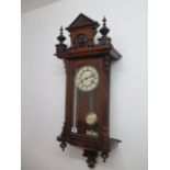 A Vienna 8 day striking wall clock - Height 80cm