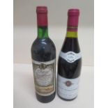 Two bottles of red wine - Beaune-Marconnets 1989 and Chateau Rauzan Gassies Marqaux 1976 - all