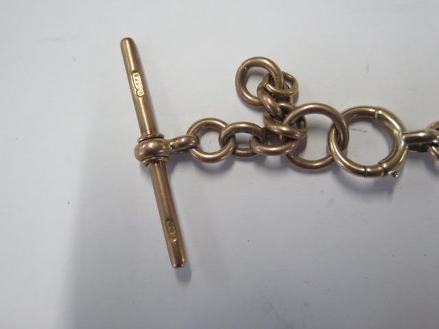 A 9ct yellow gold watch chain - Length 44cm - approx weight 50 grams - Image 2 of 2