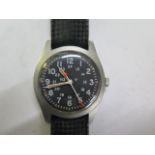 A Hamilton General Purpose Military manual wind wristwatch Mil-W-46374B Nov 1977 - black dial - 33mm