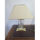 A Nachtmann Crystal glass table lamp - Height 58cm - with shade - in good working condition