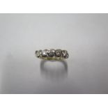 An 18ct yellow gold 5 stone diamond ring size L/M - approx weight 5.3 grams - diamonds bright