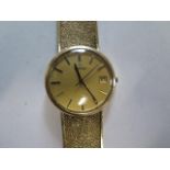 A 9ct yellow gold Omega bracelet manual wind gents wristwatch - 33mm case - total approx weight 51