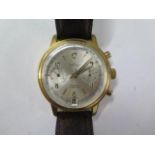 A Selhor gold plated 17 jewel Incabloc chronometer gents manual wind wristwatch with date - 36mm