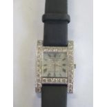 A Chopard Your Hour 18ct white gold diamond encrusted quartz wristwatch with mother of pearl and