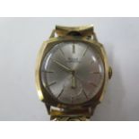 A 9ct yellow gold Rone Sportsmans manual wind gents wristwatch - 30mm case - on a sprung plated