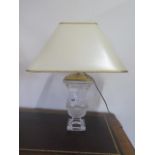 A Nachtmann Crystal glass table lamp - Height 52cm - with shade - in good working condition