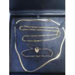 A 9ct bracelet and two 9ct 46cm necklaces - total approx weight 11.5 grams