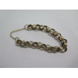 A hallmarked 375 9ct link bracelet approx weight 76.6 grams - missing lock catch