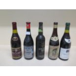 Four bottles of red wine - 1982 Barolo, 1966 Nuits St Georges 1er Cru, 1993 Gevrey Chambertin 1er