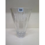 A modern cut glass vase - Height 28cm - in good condition