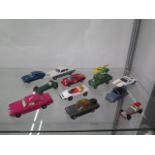 A collection of 17 diecast vehicles including Dinky and Corgi