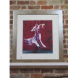 A Fletcher Sibthorp signed Giclee print no COA - frame size 90cm x 84cm - print in good condition,