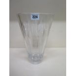 A modern cut glass vase - Height 28cm - in good condition