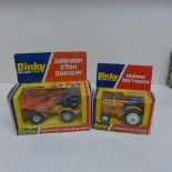 Dinky Toys Leyland 384 tractor 302 and Johnson 2 ton dumper 430 generally good
