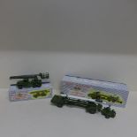 Dinky Supertoys - 2 boxed Military vehicles, missile servicing platform vehicle 667 and missile