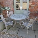 A Bramblecrest Cadiz aluminum table and four armchairs - RRP £1,199