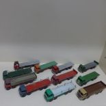 A collection of eleven Dinky Supertoys Foden lorries - some playwear and repaints