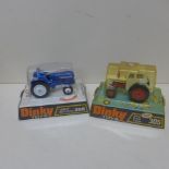 Dinky Toys - 2 boxed tractors Leyland 384 tractor 308 and David Brown tractor 305 generally good