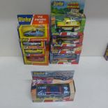 Four Dinky customised vehicles 202, 203, 206, 390, a Dinky stockcar 201 and four sports cars 208,
