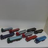 A collection of 10 Dinky Supertoys Foden lorries - some play wear and repaints