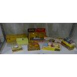 Dinky Toys - Five boxes cars, a boat and a garage - Lunar Roving vehicle 355, DS 19 Citroen 530,
