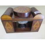 A good quality Regency marquetry tea caddy - Width 26cm x Height 17cm - in very good condition